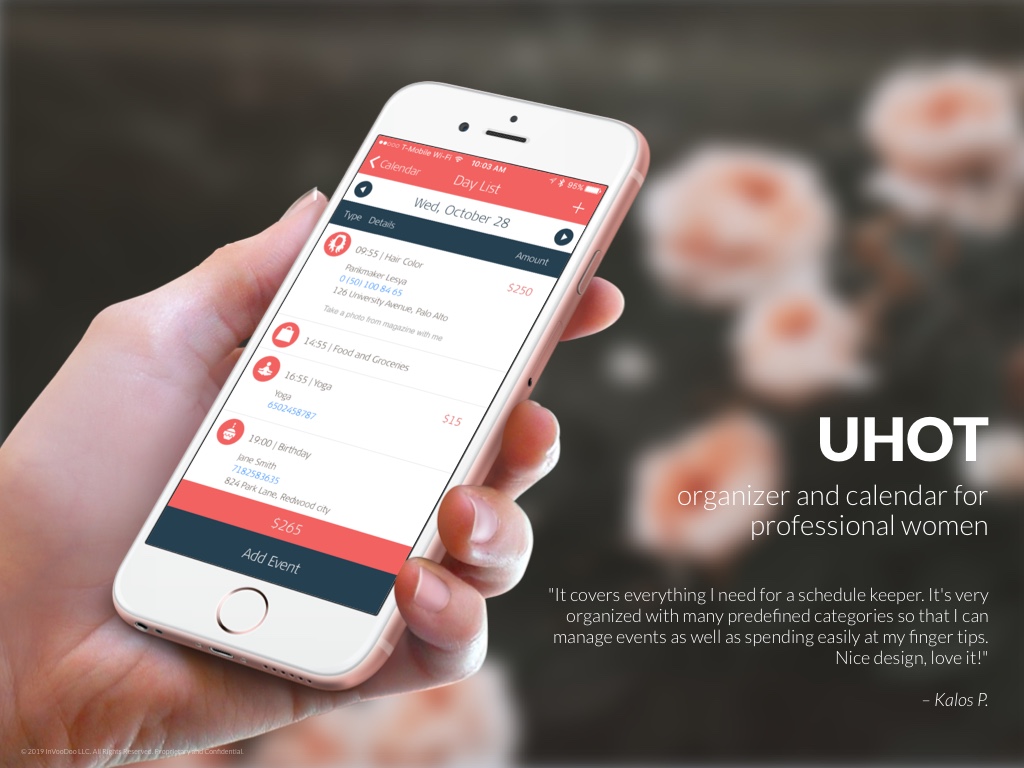 uHot – organizer and calendar for professional women